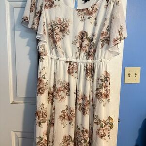 Torrid White Floral Dress